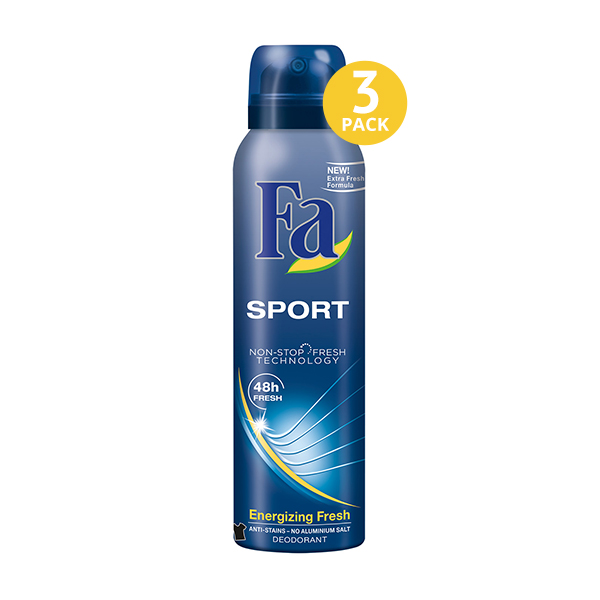 3 Pack Sport - 3 Pack - Fa Spray Deodorant - 5 oz.